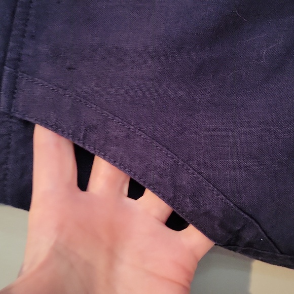 Athleta Linen Drawstring Skirt - Navy - 4 - Picture 4 of 7